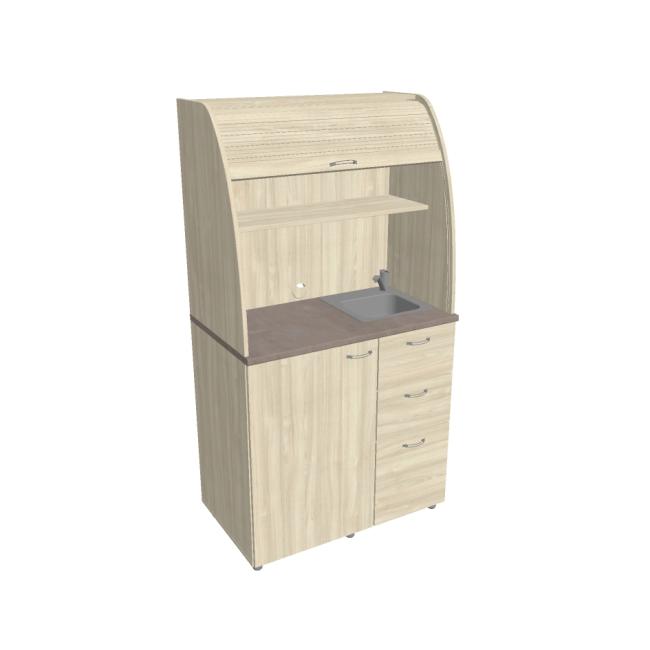 [ON450411] Kuchynka s drezom a bateriou pravá, 100x189,1x60 cm, agát/agát