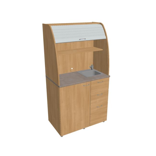 [ON450444] Kuchynka s drezom a bateriou pravá, 100x189,1x60 cm, dub/dub