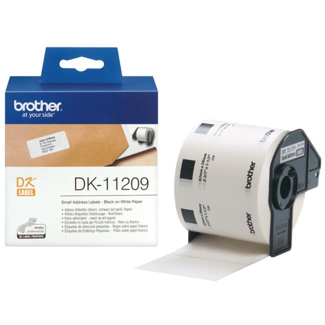 [BR112090] Samolepiace etikety Brother DK-11209 29 x 62 mm adresné malé biele
