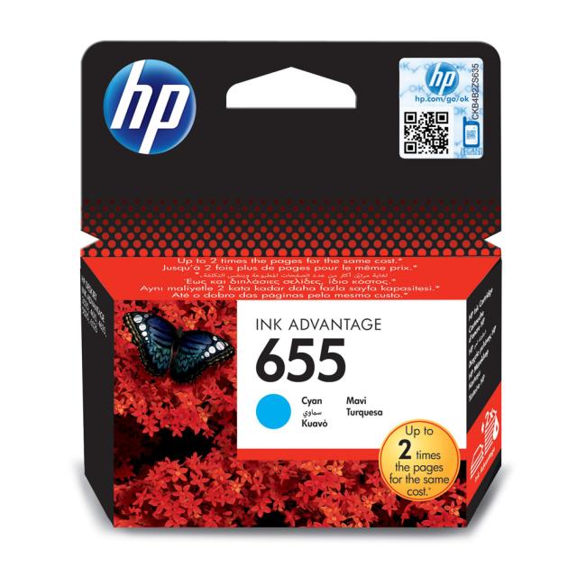 Atramentová náplň HP CZ110AE HP 655 cyan (600 str.) pre Deskjet Ink Advantage 3525/4615/4625/5525