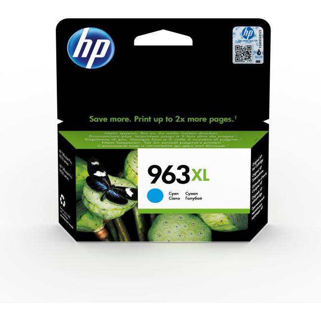 Atramentová náplň HP 3JA27AE HP 963XL cyan XL (1.600 str.) pre OfficeJet Pro 9010/9010e/9012e