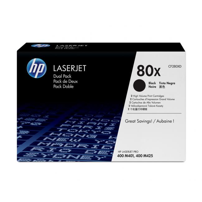 Toner HP CF280XD HP 80X dual pack black (2x6.900 str.) pre LaserJet Pro M401/M425