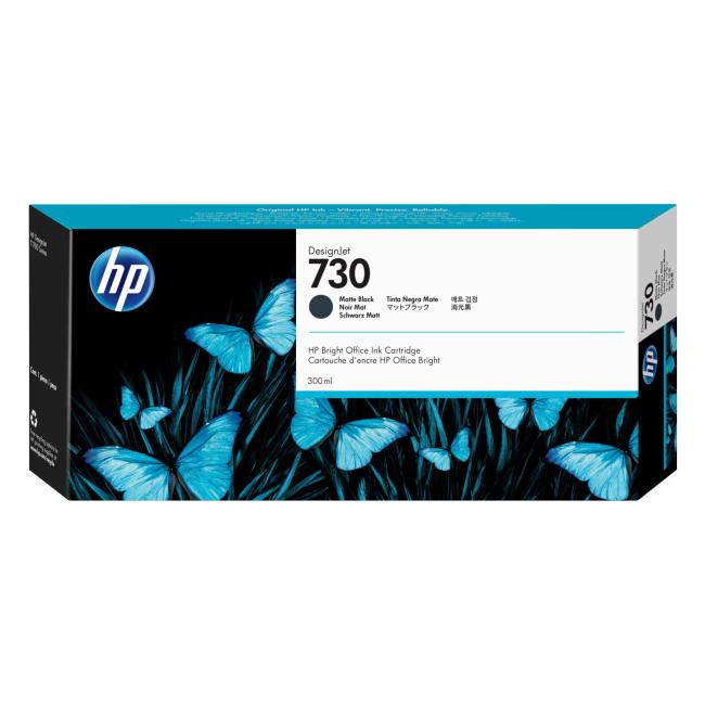 Atramentová náplň HP P2V71A HP 730 matná čierna pre DesignJet T1600, T1700, T2600 (300 ml)