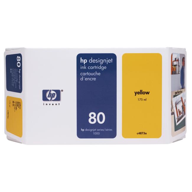Atramentová náplň HP C4873A HP 80 yellow (175 ml) pre Designjet 1000