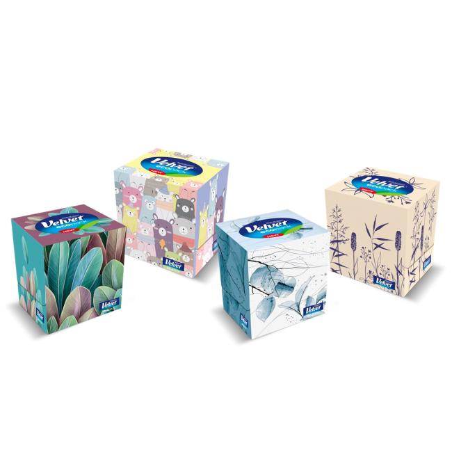 [HY004901] Kozmetické utierky 3-vrstvové VELVET Cube 56ks