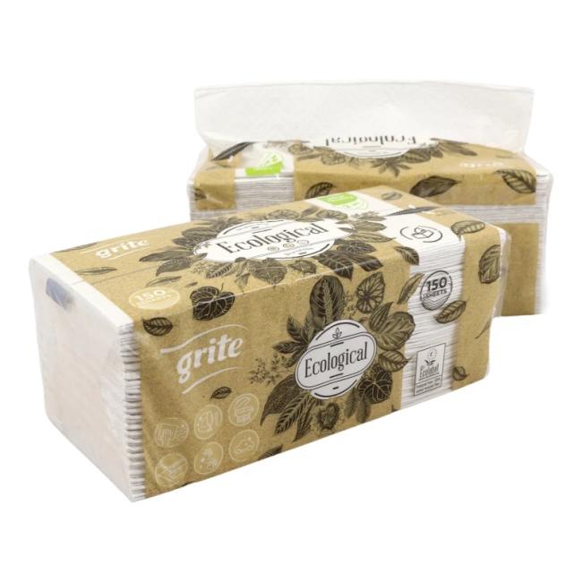 [HY009909] Papierové utierky skladané ZZ 2-vrstvové ECOLOGICAL 150ks