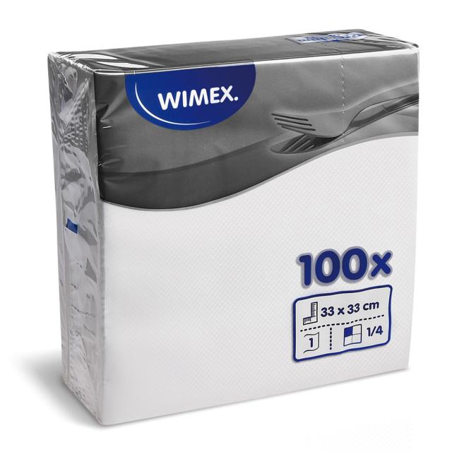 [HY022000] Papierové servítky 1-vrstvové 33 x 33cm biele (100 ks)