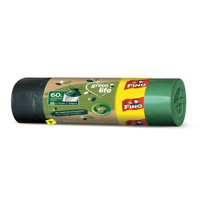 [HY030958] Vrecia zaťahovacie FINO Green Life Easy 60 ℓ, 27 mic., 63 x 72 cm (10 ks)