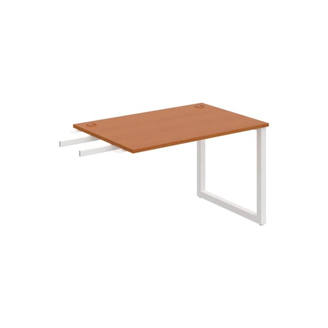 Pracovný stôl UNI O, kolmo reťaziaci, 120x75,5x80 cm, čerešňa/biela