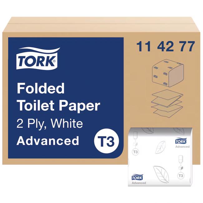 [HY114277] Toaletný papier 2-vrstvový skladaný TORK Advanced T3, 252 ks