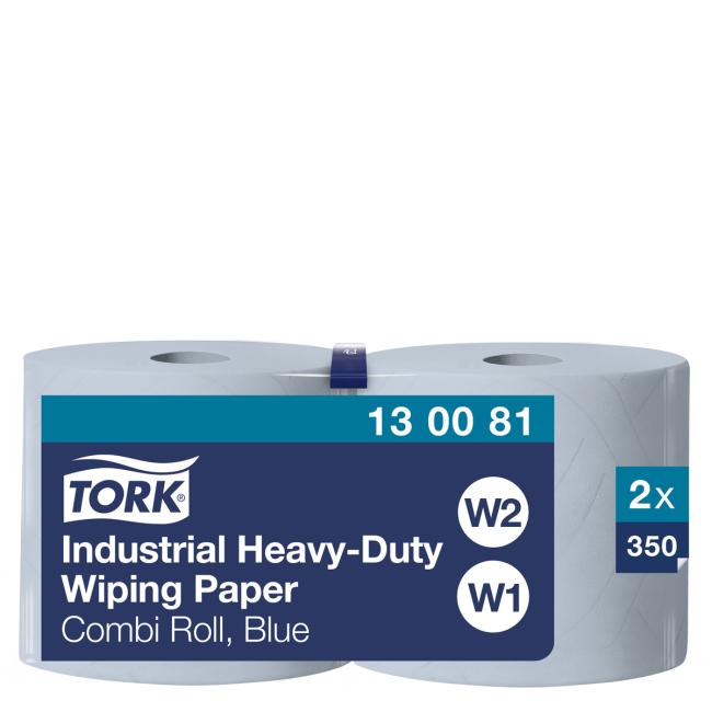 [HY130081] Priemyselné utierky v rolke 3-vrstv.TORK Heavy Duty modré W1/W2, návin 119 m (2 ks)