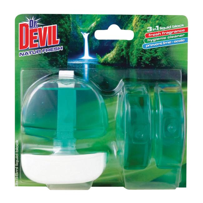 [HY158542] Dr. Devil závesný WC gél 3 x 55 ml - Natur Fresh