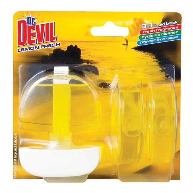 [HY158563] Dr. Devil závesný WC gél 3 x 55 ml - Lemon Fresh