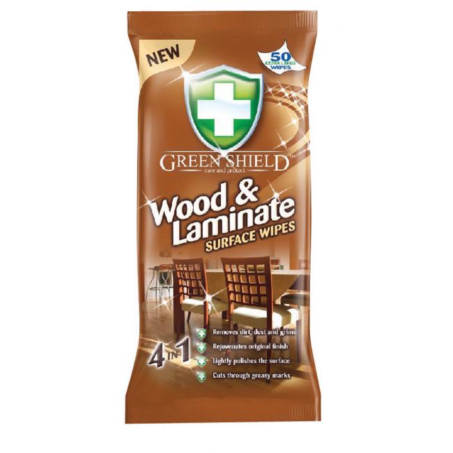 [HY220762] Green Shield čistiace utierky na drevo/laminát 50 kusov
