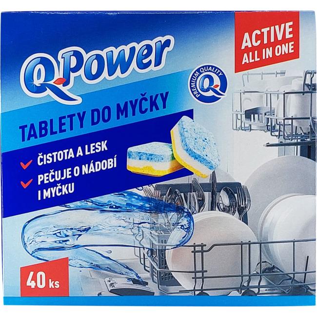 [HY261660] Q-Power tablety do umývačky riadu Active All in One 40 kusov