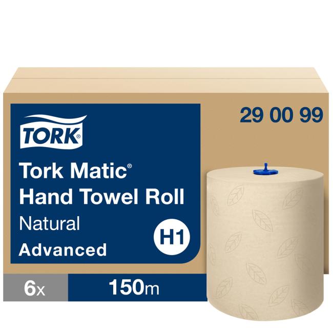 [HY290099] Papierové utierky v rolke 2-vrstv. TORK Matic natural 150m/600 útržkov H1 6ks