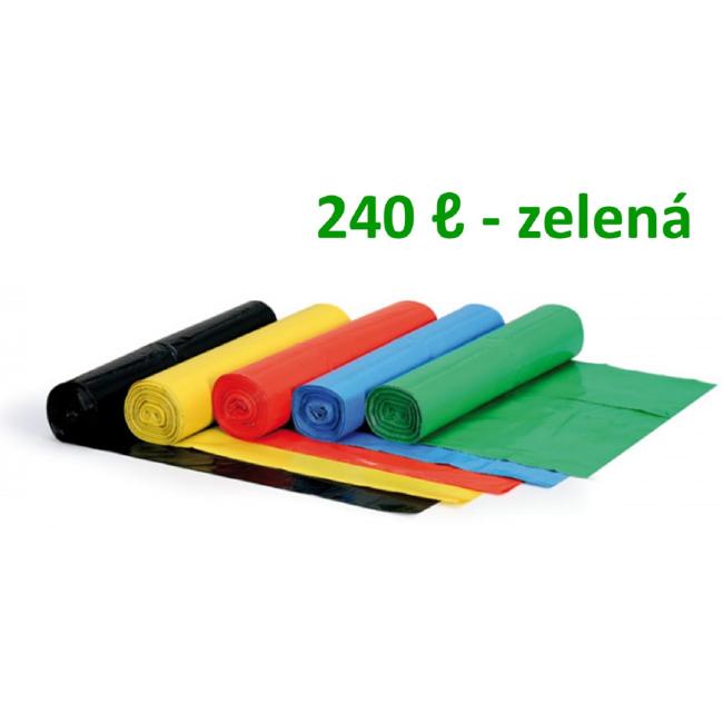 [HY296800] Vrece 240 ℓ 80 mic. 100 x 125 cm, HDPE zelené (1ks)