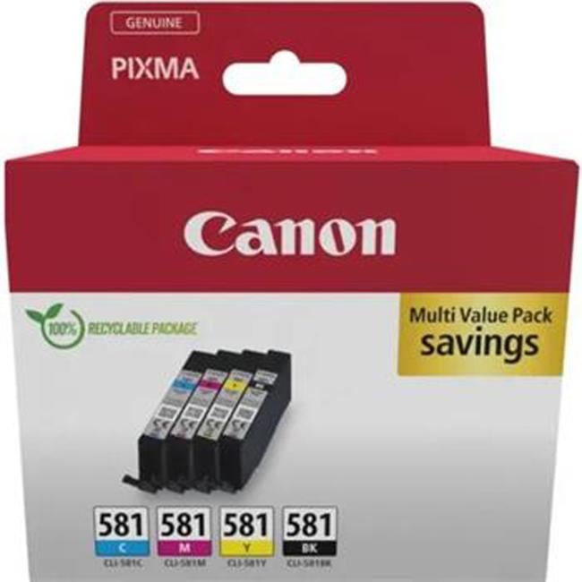 [CA039562] Atramentová náplň Canon CLI-581 BK/C/M/Y multipack pre TS6150/TS8150/TR7550 (4*5,6ml)