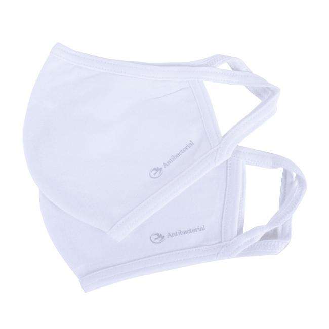 [HY501913] Rúško antibakteriálne,100% bavlna BIELE, veľkosť S (2 ks)