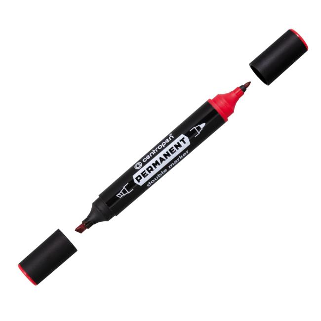 [CE166620] Permanentný popisovač Centropen 1666 double červený