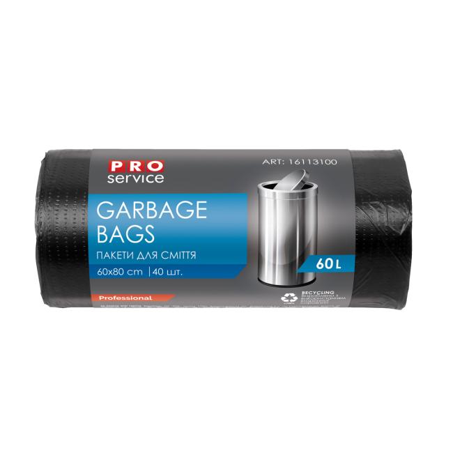 [HY946038] Vrecia na odpadky 60 x 80 cm, LDPE, 60 l, 20 mic, 20 ks čierne