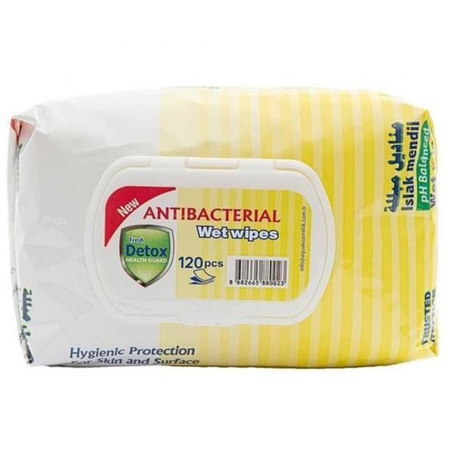 [HY986004] Antibakteriálne vlhčené obrúsky Fresh Detox Lemon na ruky a povrchy (120 ks)