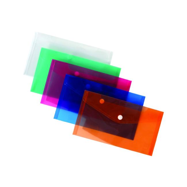 [KP236400] Plastový obal DL s cvočkom Karton PP červený