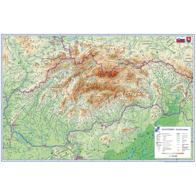 [KP580400] Podložka na stôl KARTON PP s mapou Slovenska 40x60cm