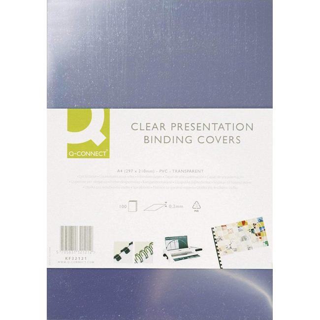 [LF020003] Plastové obálky na krúžkovú väzbu Q-Connect A3 PVC 200mic číre