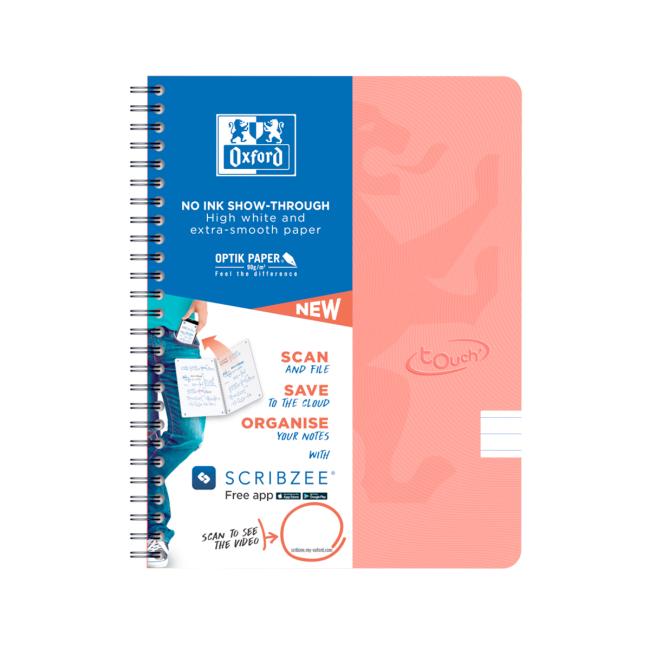 [OX079646] Blok Oxford Nordic Touch lososový, A5+, 70 listov, linajkový