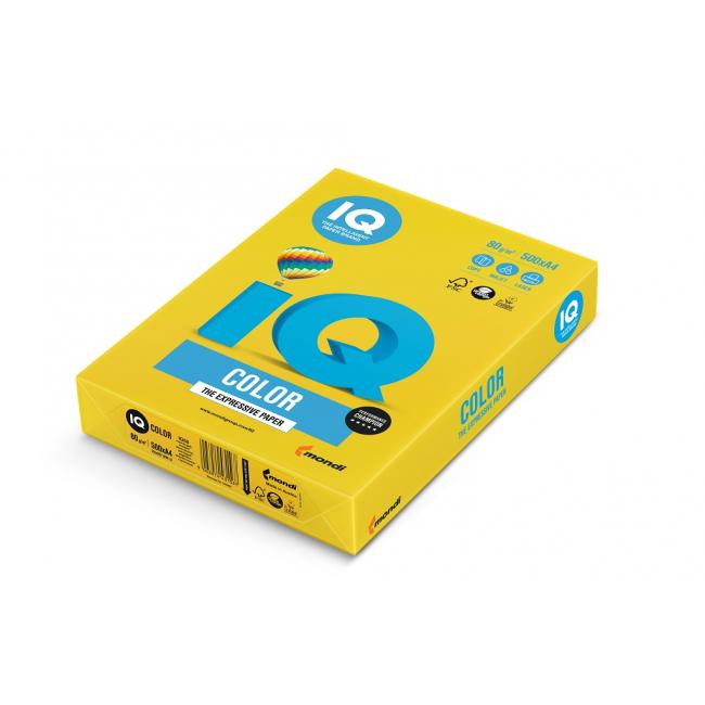 [PA001174] Farebný papier IQ color intenzívne žltý IG50, A4, 160g