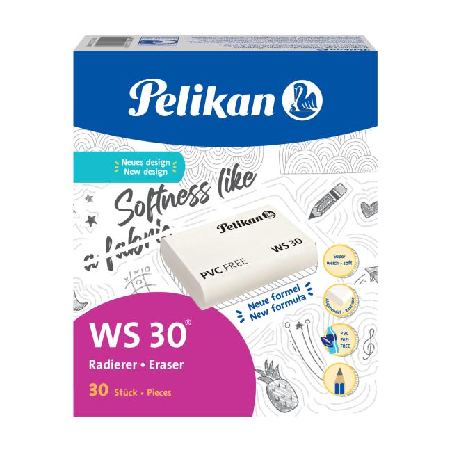 [PE606158] Guma bez PVC Pelikan WS 30 L krémová 30 ks