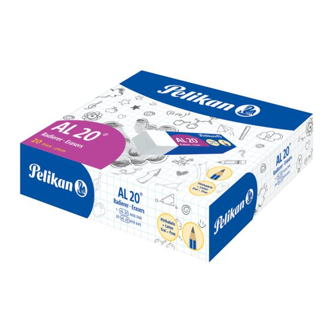 [PE619643] Guma Pelikan AL 20 biela 20 ks