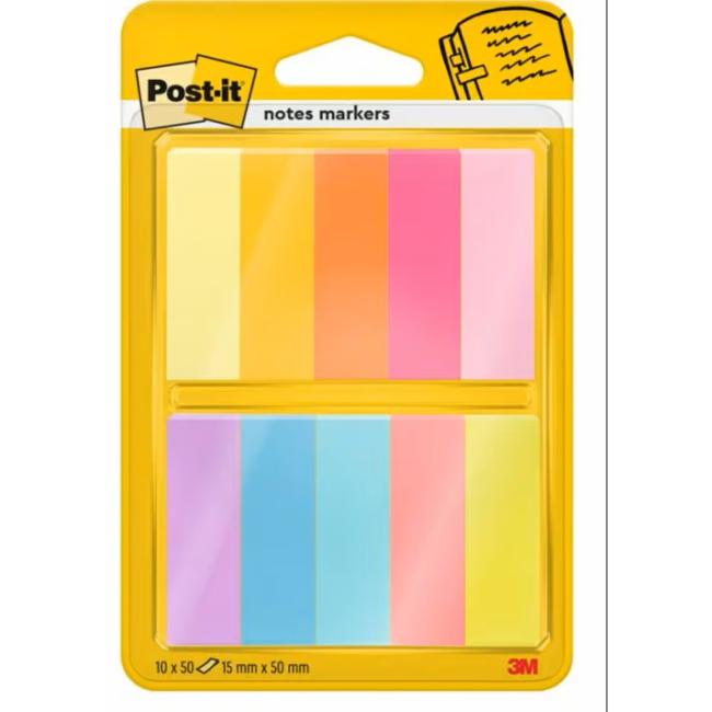 [MM067060] Záložky Post-it papierové, 15mm x 50 mm, 50 lístkov, 10 bločkov/balenie