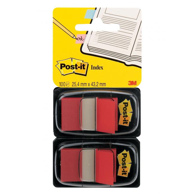 [MM068011] Záložky Post-it Index široké 25,4x43,2 červená 2ks