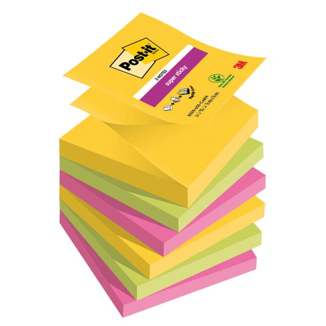 [MM147840] Samolepiace Z-bločky Post-it Super Sticky CARNIVAL, veľkosť 76x76 mm, 6 bločkov po 90 lístkov