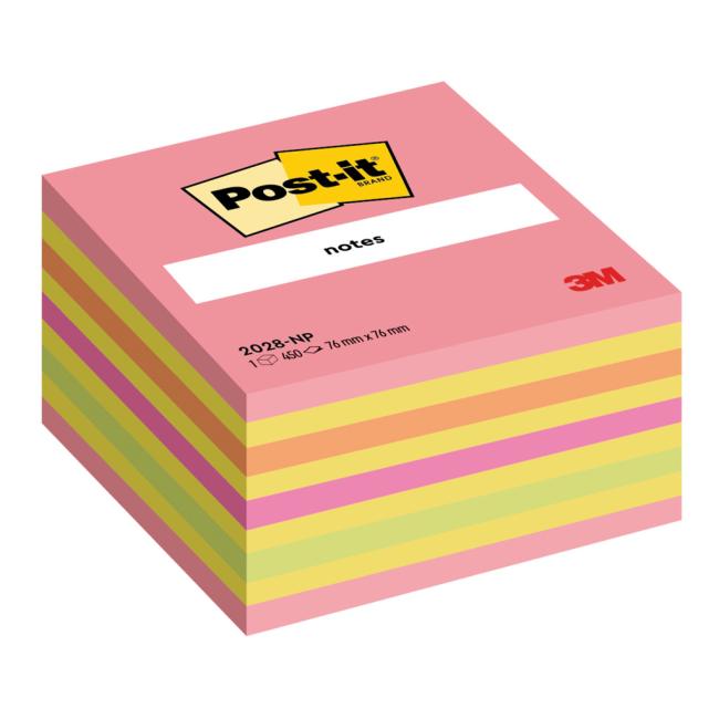 [MM202810] Samolepiaci bloček Post-it, 76 x 76 mm, neónová ružová, mix farieb