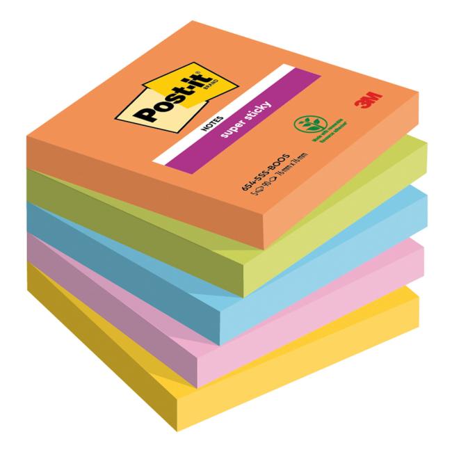 [MM258933] Samolepiaci bloček Post-it Super Sticky BOOST, veľkosť 76x76 mm, 5 bločkov po 90 lístkov