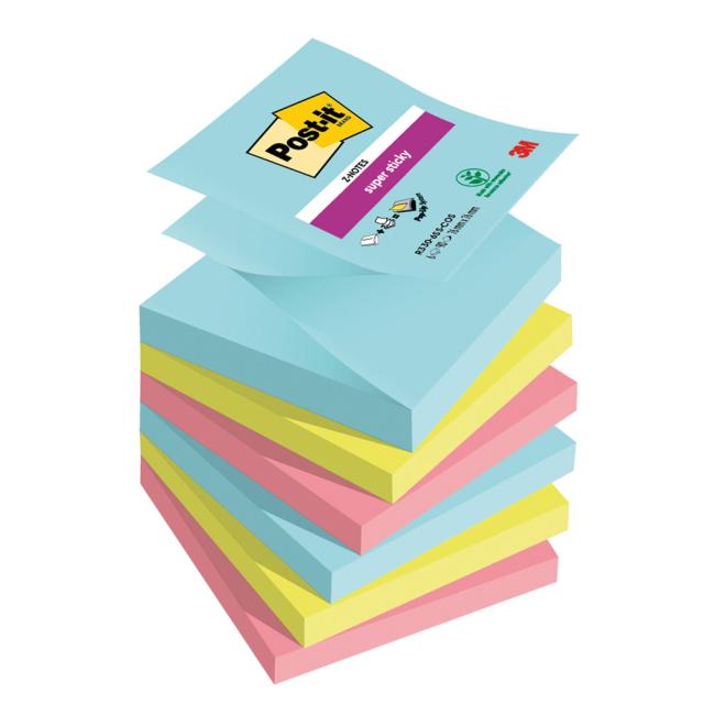 [MM416537] Samolepiace Z-bločky Post-it Super Sticky COSMIC, veľkosť 76x76 mm, 6 bločkov po 90 lístkov