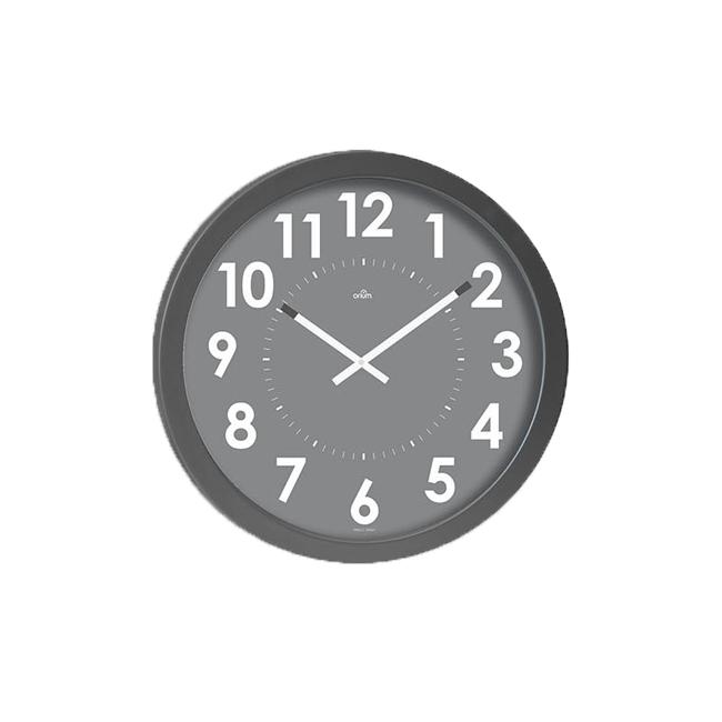 [CP011256] Nástenné hodiny s tichým chodom Giant 55cm strieborné