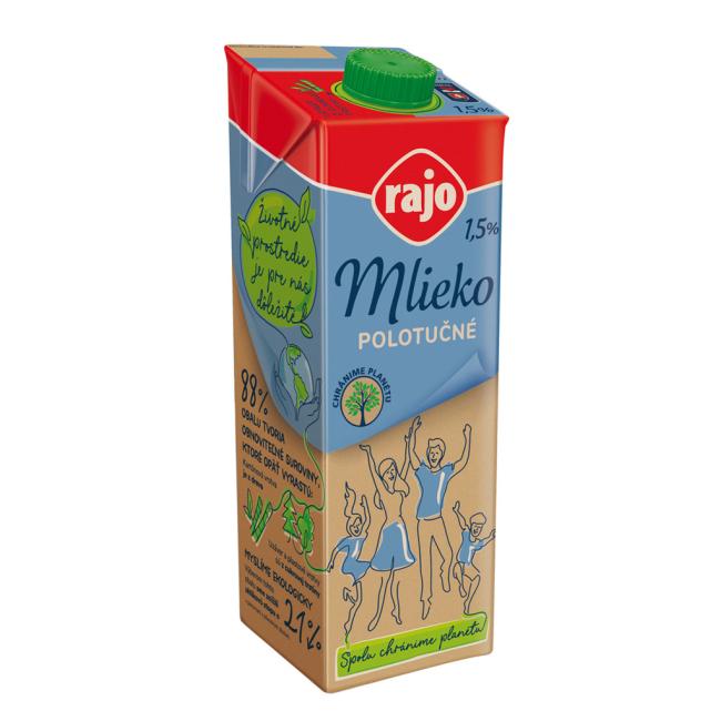 [PT421007] Trvanlivé mlieko RAJO polotučné 1,5% 1 ℓ