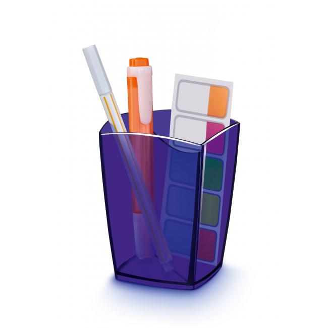 [CP300721] Stojan na perá Cep Happy transparetný modrý