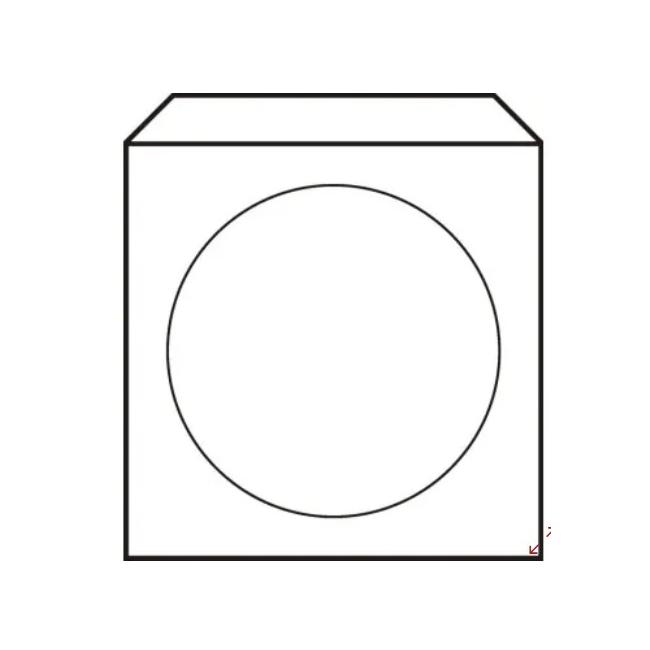 Obálky na CD 125x125 s okienkom 50 ks