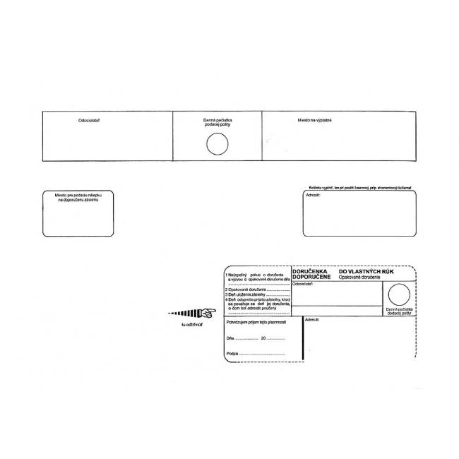 [OB475090] Poštové obálky C4 s páskou, do VR OD biele, 250 ks Doposielať