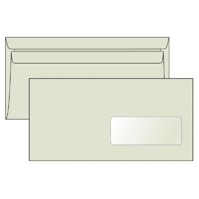 [OB501030] Poštové obálky DL samolepiace, okienko recyklované LETTURA 1000ks 80g