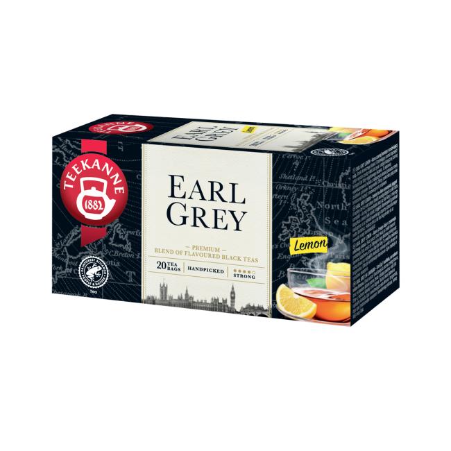 Čaj TEEKANNE čierny Earl Grey Lemon s vitaminom C HB 20 x 1,65g