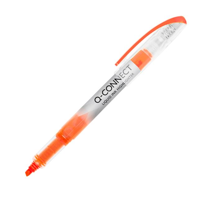 [QC000397] Zvýrazňovač Q-CONNECT Liquid Ink oranžový