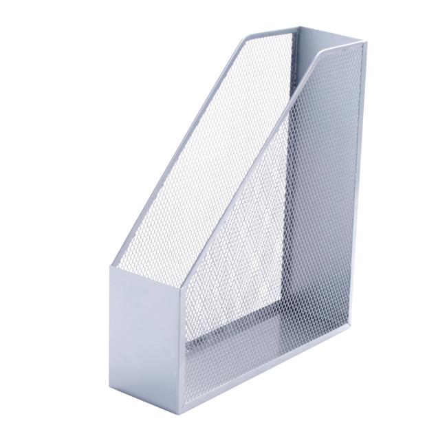 [QC000845] Drôtený stojan na časopisy 90x295x258mm strieborný