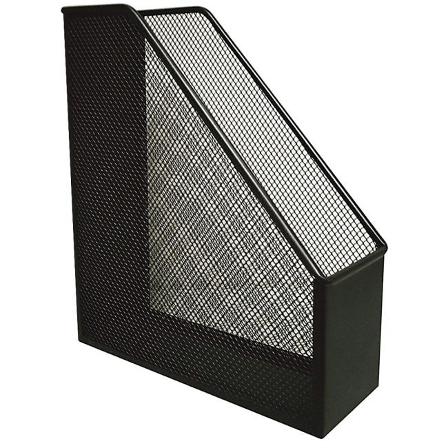 [QC000862] Drôtený stojan na časopisy 90x295x258mm čierny