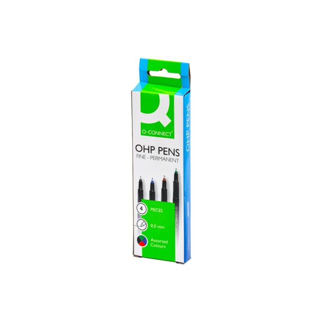 [QC001066] Sada permanentných popisovačov OHP Q-CONNECT F 4S 0,5mm
